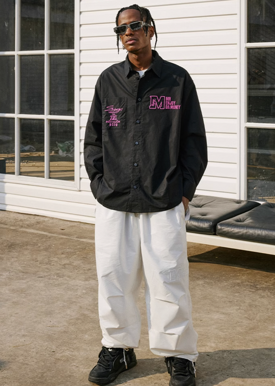 MEDM 3D Embroidery Long Sleeved Shirt