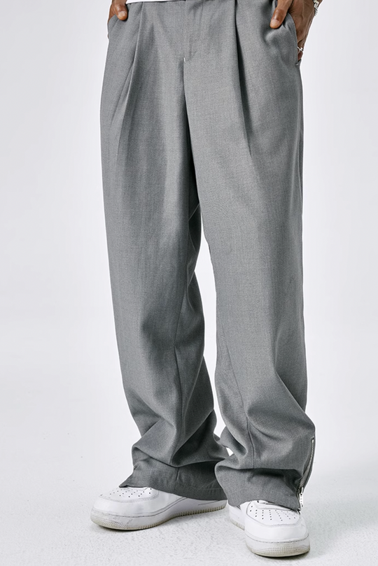 MEDM Zipper Wide Leg Suit Pants
