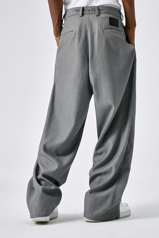 MEDM Zipper Wide Leg Suit Pants