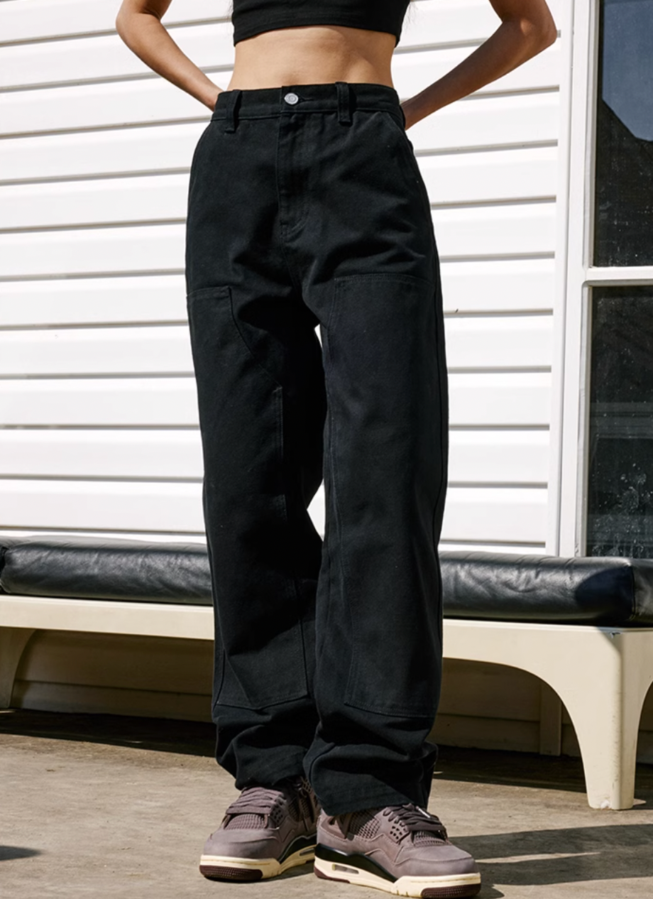 MEDM Basic Patched Denim Pants