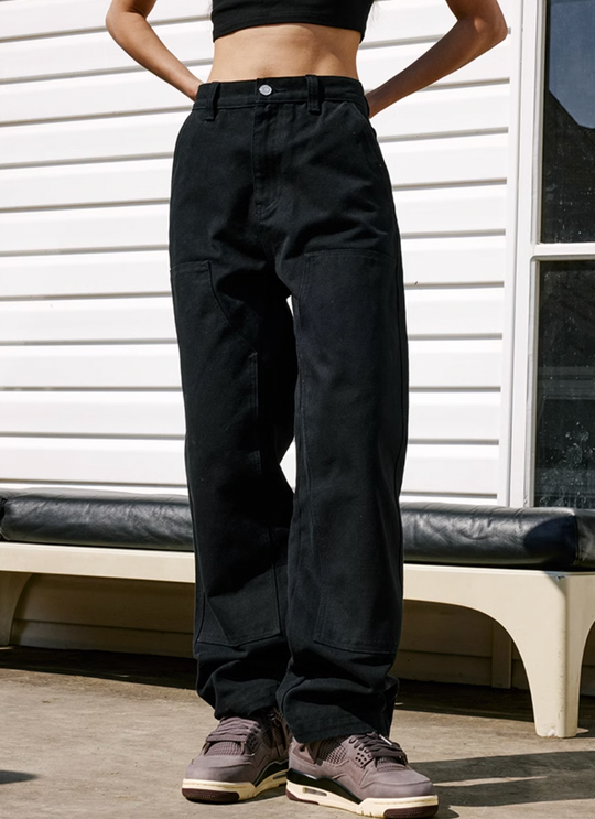 MEDM Basic Patched Denim Pants