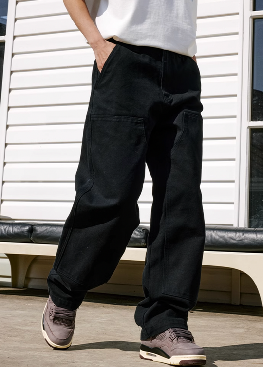 MEDM Basic Patched Denim Pants