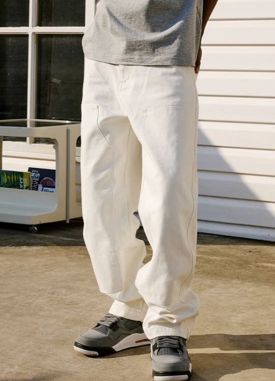 MEDM Basic Patched Denim Pants