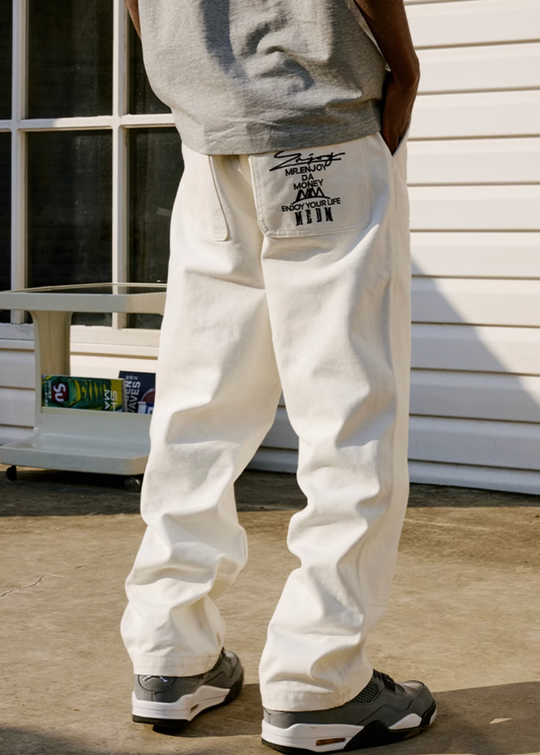 MEDM Basic Patched Denim Pants