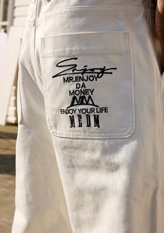 MEDM Basic Patched Denim Pants