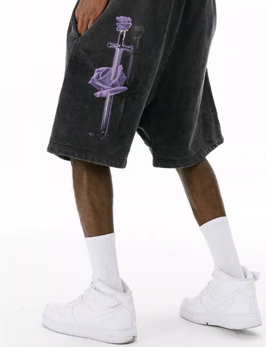 MEDM Sword & Rose shorts