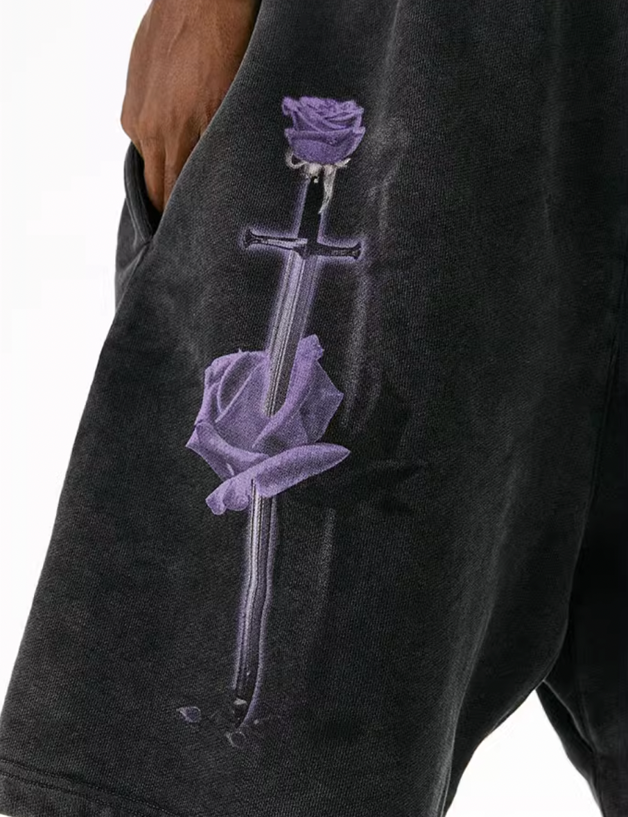 MEDM Sword & Rose shorts