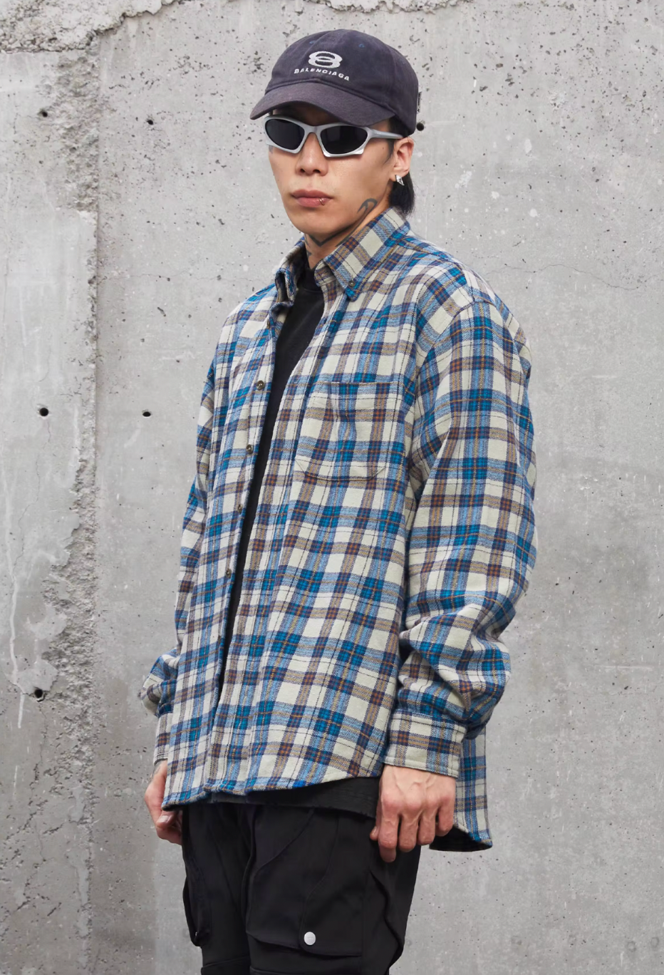 F2CE Blue Plaid Long Sleeved Shirt