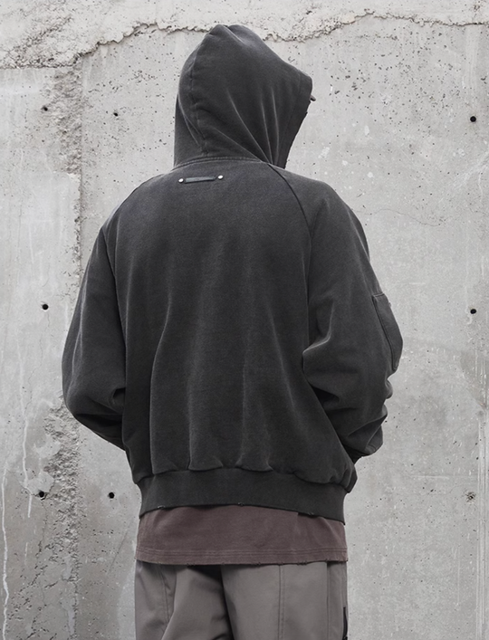 F2CE Old Studs Deconstruction Zipper Hoodie