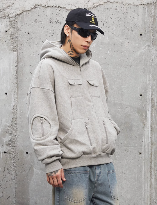 F2CE Functional Pocket Studs Hoodie