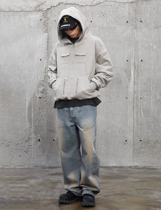 F2CE Functional Pocket Studs Hoodie