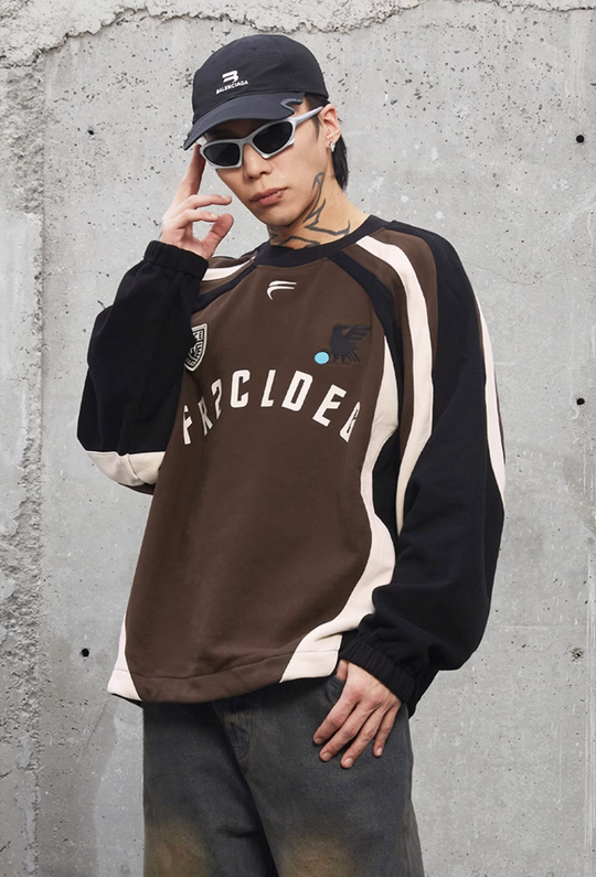 F2CE Splicing Printing Embroidery Sweatshirts