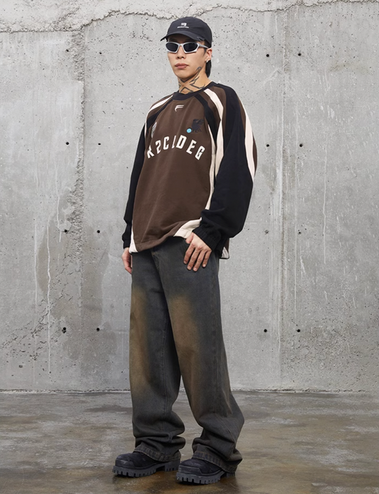 F2CE Splicing Printing Embroidery Sweatshirts