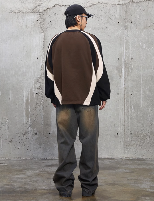 F2CE Splicing Printing Embroidery Sweatshirts