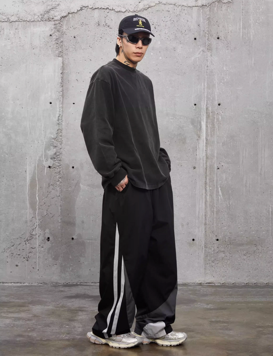 F2CE Splicing Color Collision Nylon Pants