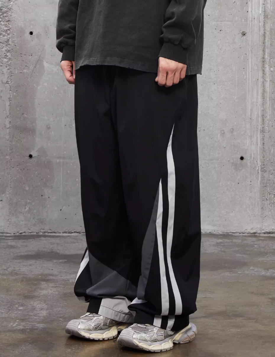 F2CE Splicing Color Collision Nylon Pants