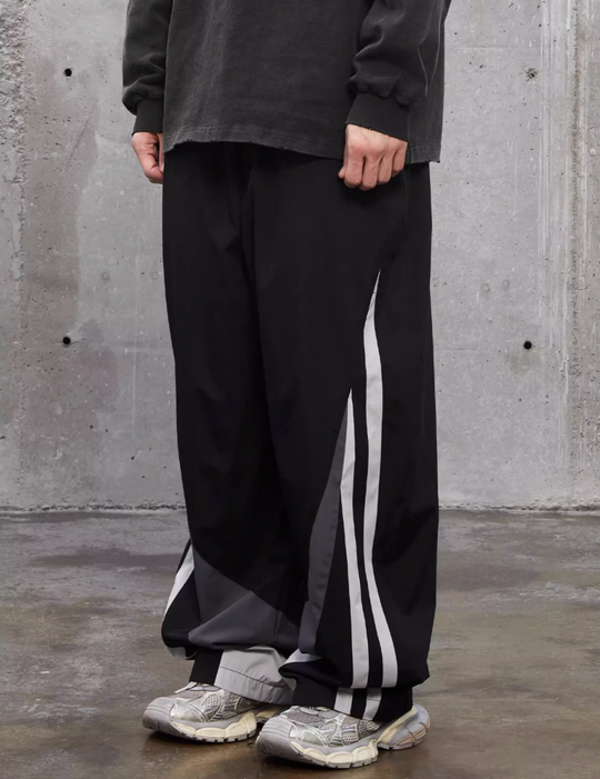 F2CE Splicing Color Collision Nylon Pants