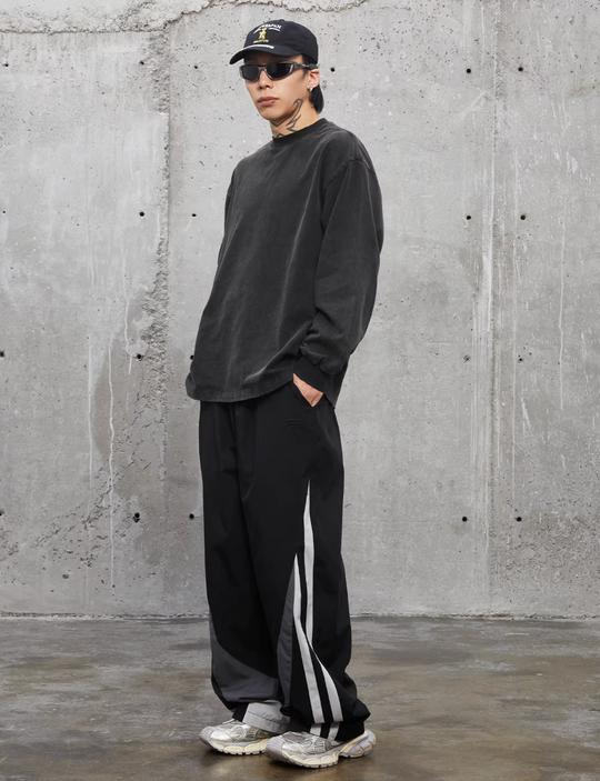 F2CE Splicing Color Collision Nylon Pants