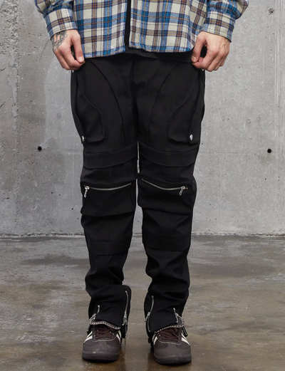 F2CE Multi Zipper 3D Pockets Nylon Work Pants