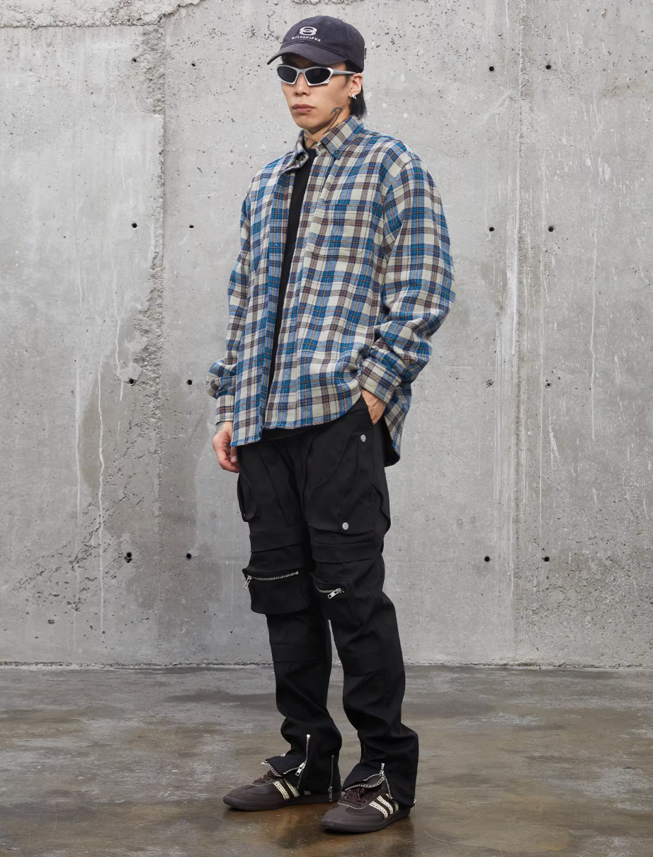 F2CE Multi Zipper 3D Pockets Nylon Work Pants