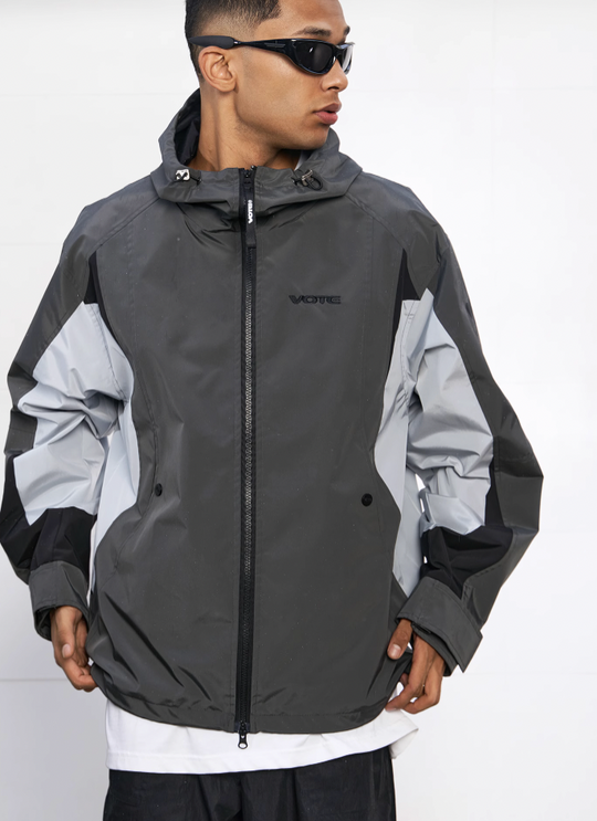 VOTE VVVVOTE Hooded Workwear Outdoor Punching Jacket
