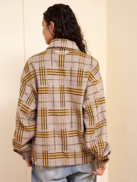 VOTE Plaid Tweed Jacket