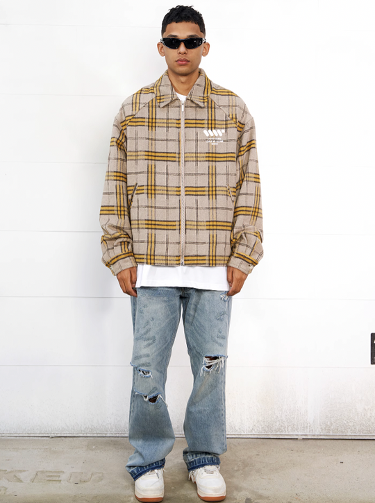 VOTE Plaid Tweed Jacket