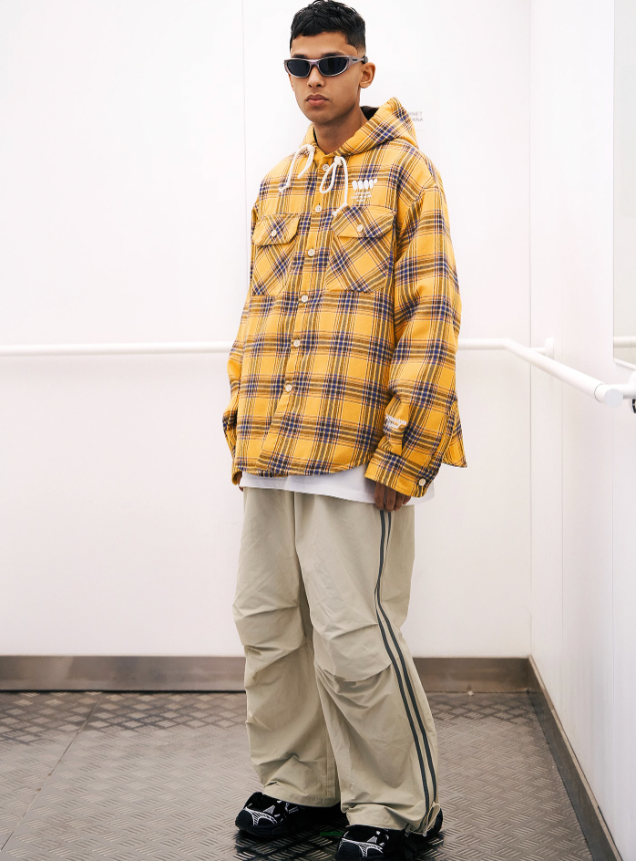 VOTE VVVVOTE Vintage Plaid Hooded Jacket