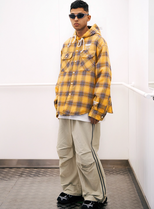 VOTE VVVVOTE Vintage Plaid Hooded Jacket