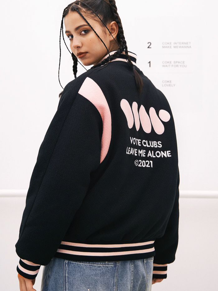 VOTE Color Blocked Baseball Jacket