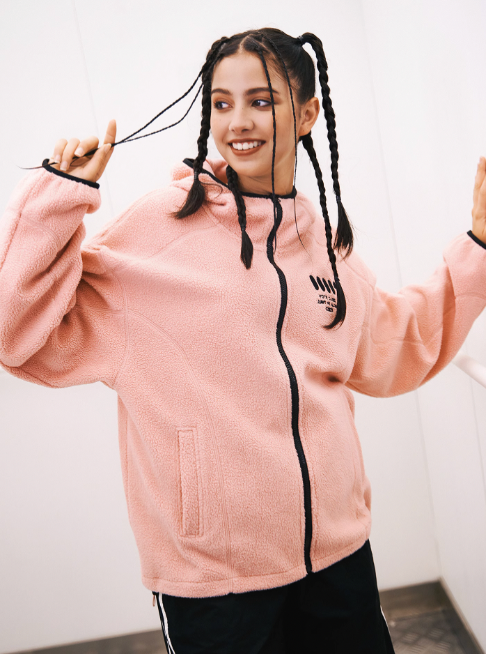 VOTE Fleece Sporty Hooded Jacket