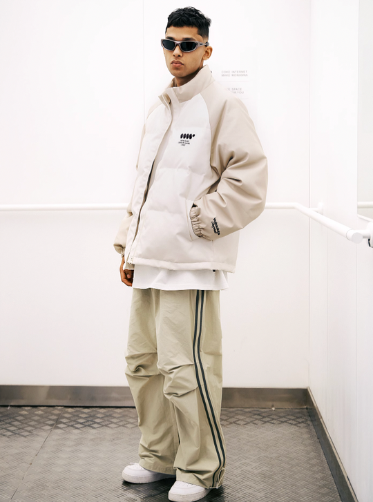 VOTE VVVVOTE Stand Up Collar Color Blocked  Jacket