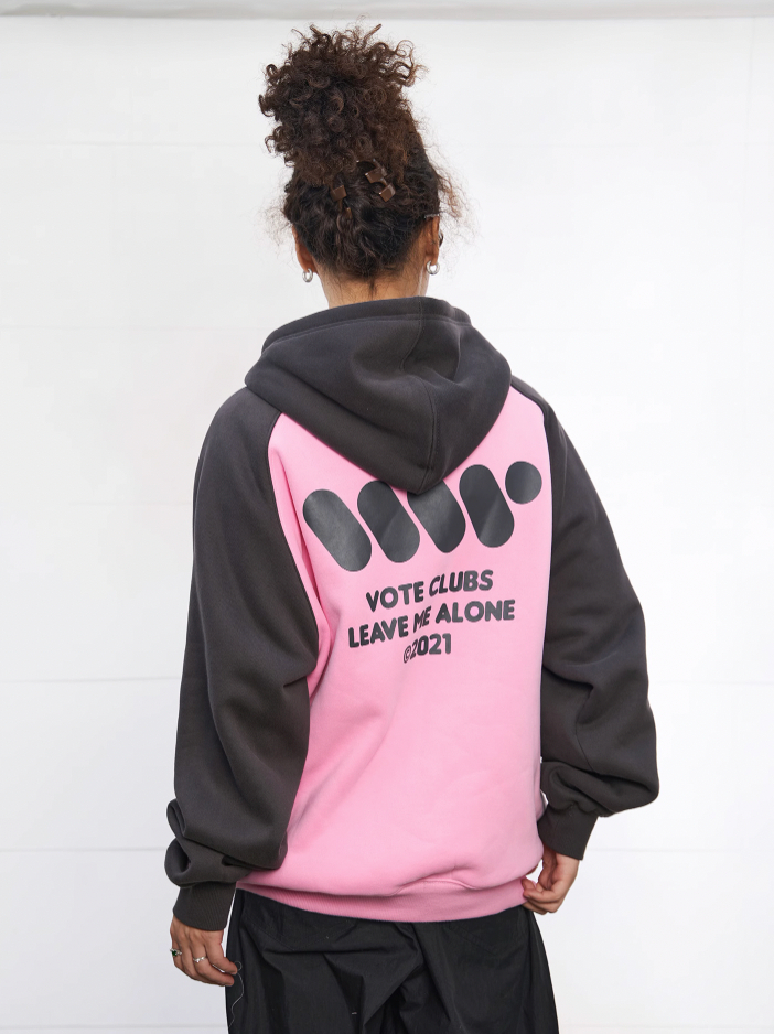 VOTE VVVVOTE Color Block Zipper Hoodie