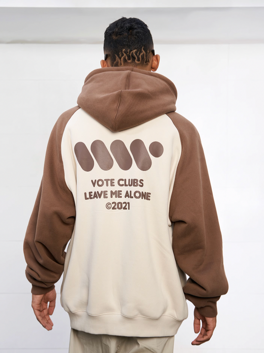 VOTE VVVVOTE Color Block Zipper Hoodie
