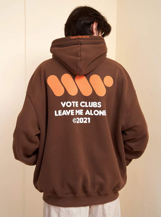 VOTE Preppy Style Zipper Hoodie
