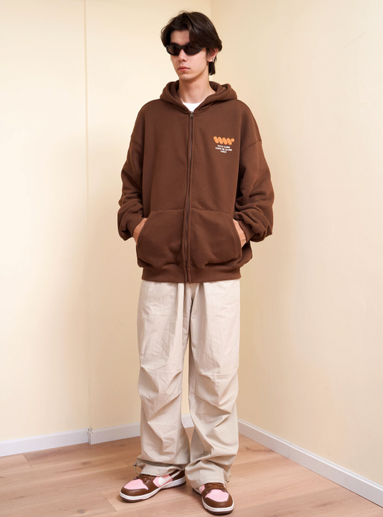 VOTE Preppy Style Zipper Hoodie