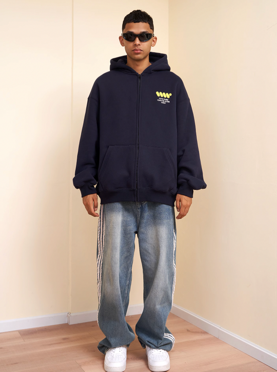 VOTE Preppy Style Zipper Hoodie