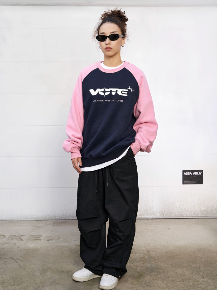 VOTE Star Logo & Contrast Color Sweatshirt