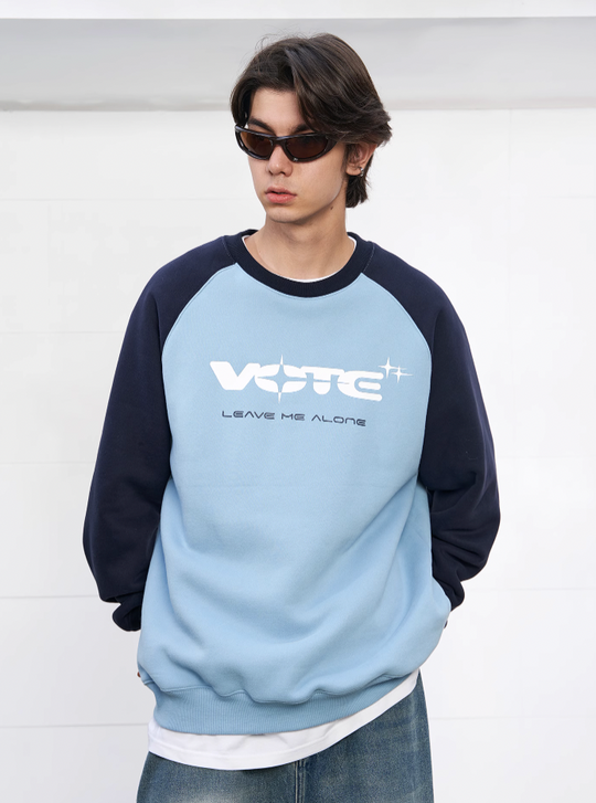 VOTE Star Logo & Contrast Color Sweatshirt