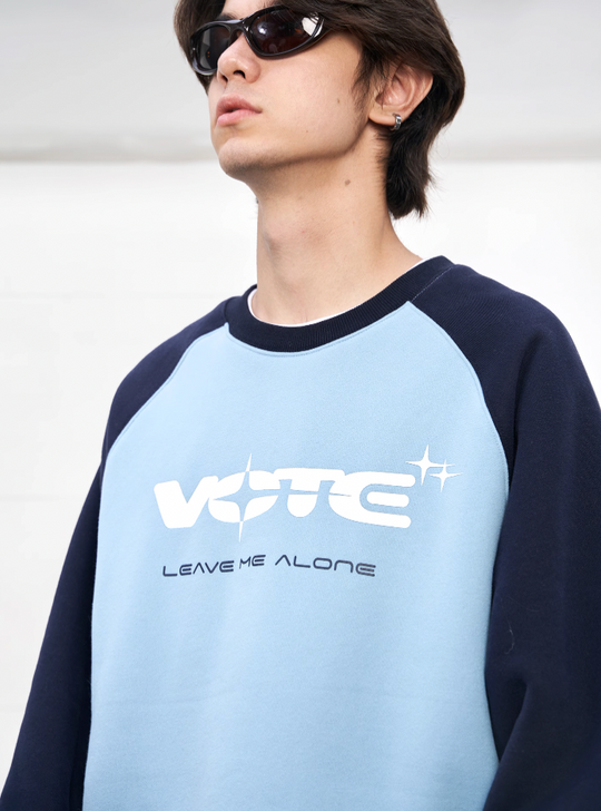 VOTE Star Logo & Contrast Color Sweatshirt