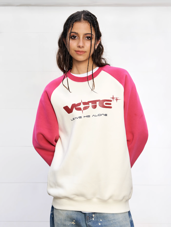 VOTE Star Logo & Contrast Color Sweatshirt