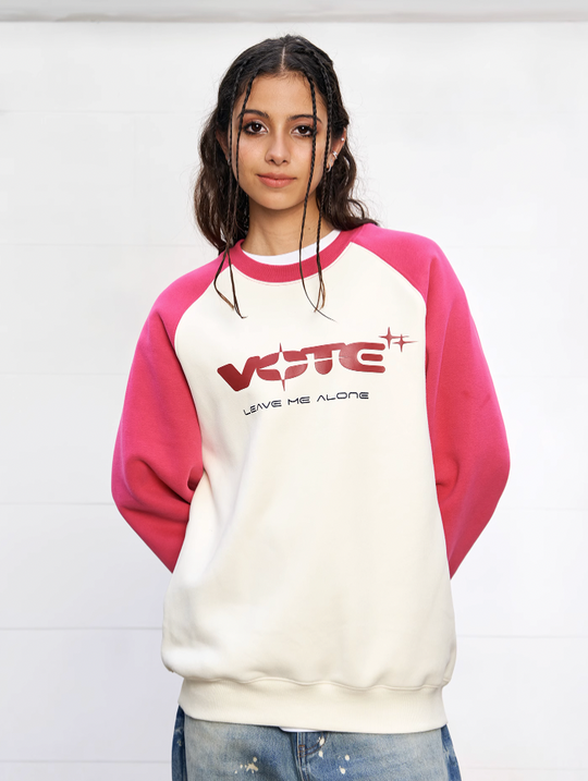 VOTE Star Logo & Contrast Color Sweatshirt
