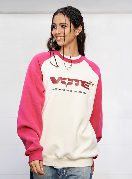 VOTE Star Logo & Contrast Color Sweatshirt