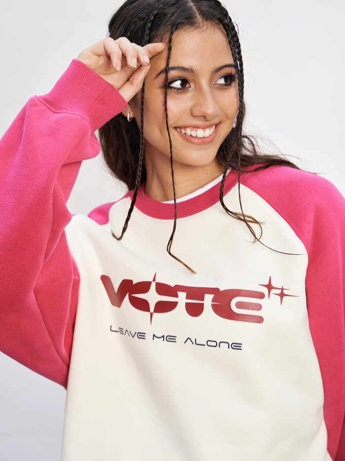 VOTE Star Logo & Contrast Color Sweatshirt