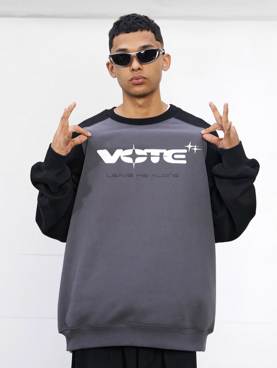 VOTE Star Logo & Contrast Color Sweatshirt