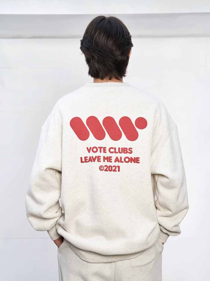 VOTE VVVVOTE Basic Crew Neck Sweatshirt