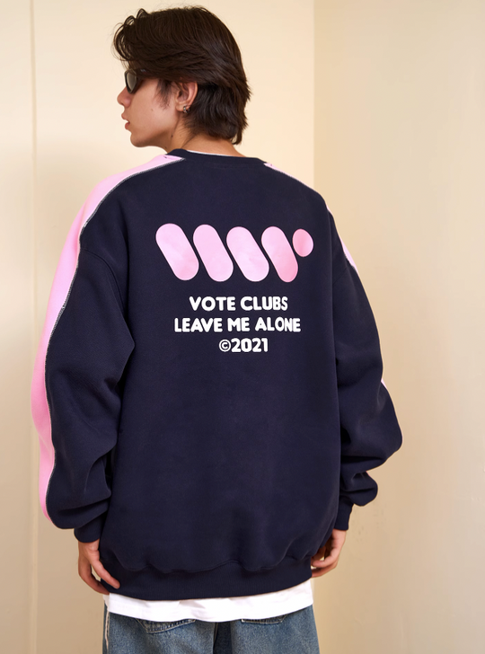 VOTE VVVVOTE Color Blocked Striped Sweatshirt