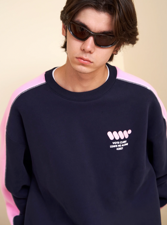 VOTE VVVVOTE Color Blocked Striped Sweatshirt