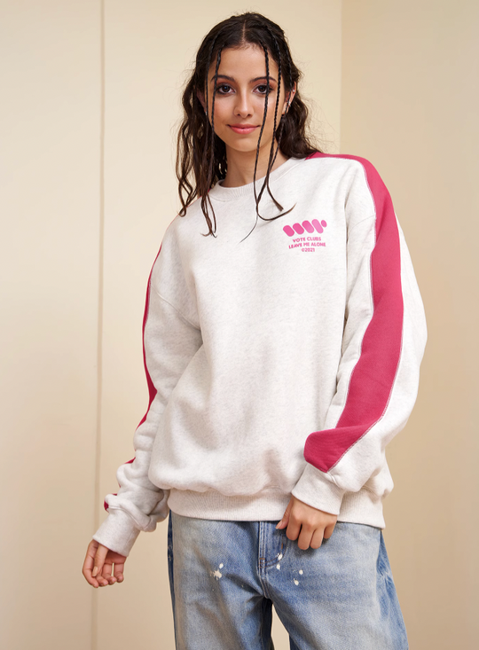 VOTE VVVVOTE Color Blocked Striped Sweatshirt