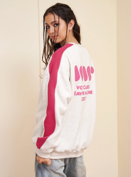 VOTE VVVVOTE Color Blocked Striped Sweatshirt